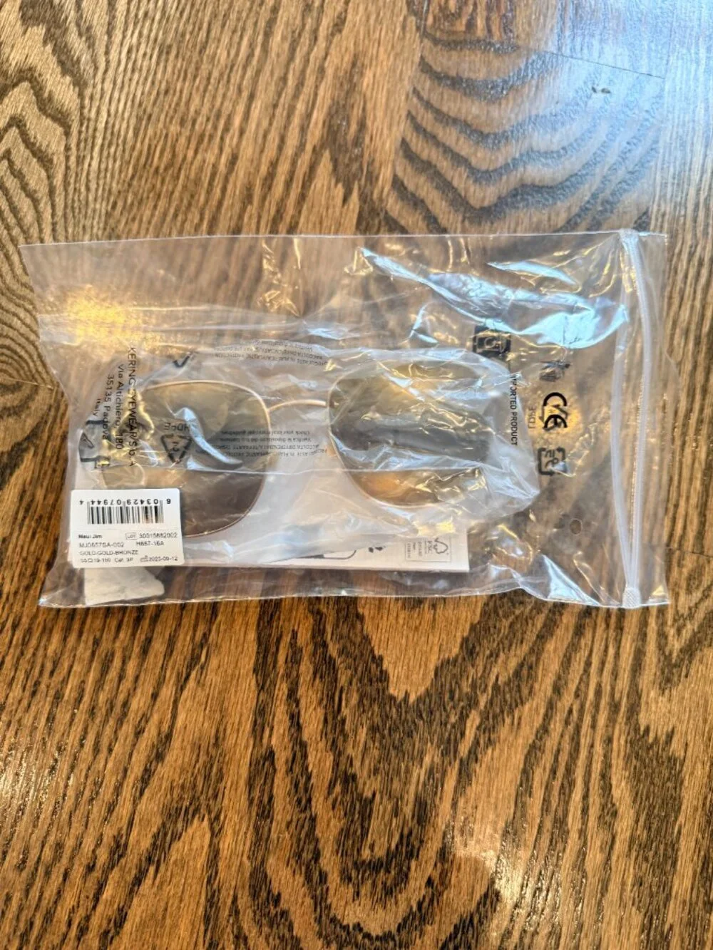 NWT Ōlali Asian Fit Maui Jim Sunglasses Shiny Light Gold with Greyish-Green - Picture 8 of 10